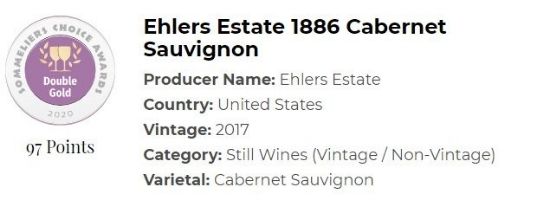  Ehlers Estate 1886 Cabernet Sauvignon