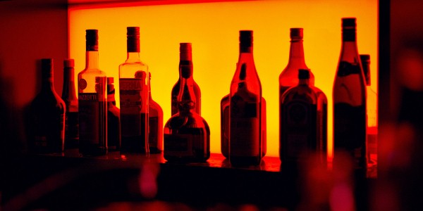 Bottles on a shelf