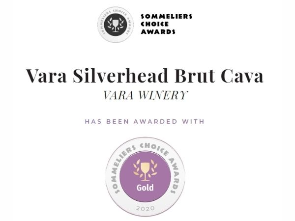 A panel of high-profile sommeliers and wine directors awarded Vara Winery & Distillery a total of six medals at the 2020 Sommeliers Choice Awards, including a gold medal for their Silverhead Brut Cava.