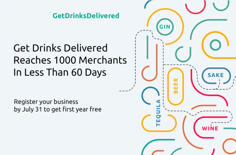 Photo for: Get Drinks Delivered Reaches 1000 Merchants In Less Than 60 Days